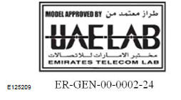 Certyfikat dla Zjednoczonych Emiratów Arabskich