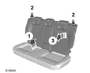 Składanie poduszek siedzenia i oparć tylnego siedzenia do przodu
