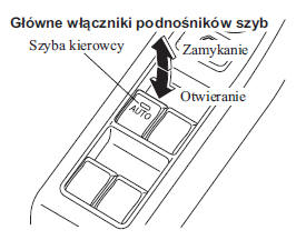 Mazda3: Obsługa Szyby Sterowanej Elektrycznie Po Stronie Kierowcy - Szyby Sterowane Elektrycznie - Szyby - Poznaj Swoją Mazdę