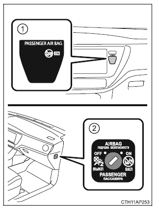 Toyota Auris: Wyłącznik Poduszki Powietrznej Pasażera - Zasady Bezpiecznej Eksploatacji - Dla Bezpieczeństwa I Ochrony